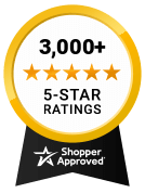 5 Star Excellence award from Shopper Approved for collecting at least 100 5 star reviews