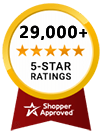 5 Star Excellence award from Shopper Approved for collecting at least 100 5 star reviews