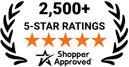 5 Star Excellence award from Shopper Approved for collecting at least 100 5 star reviews