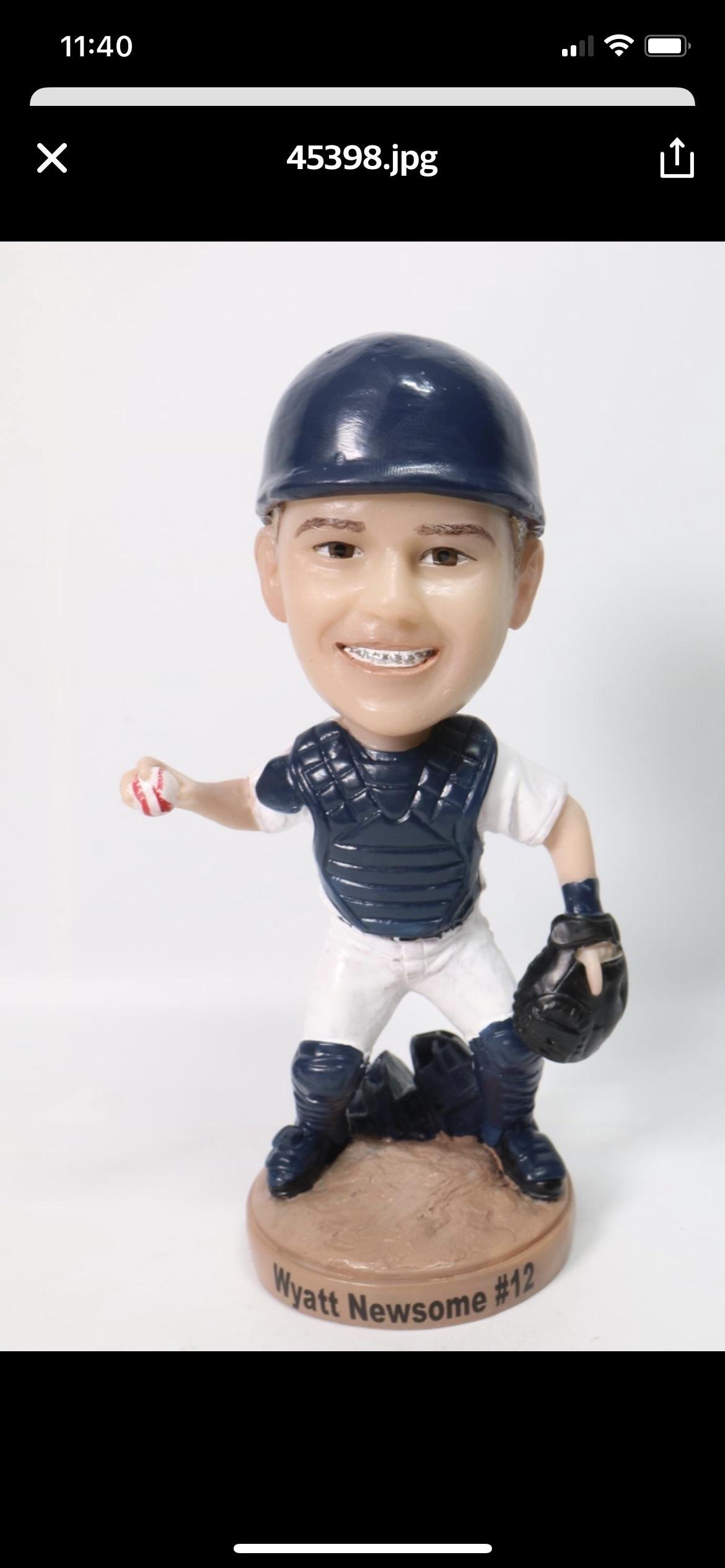 Custom Bobblehead Baseball Catcher, Personalized Baseball Catcher Figure –