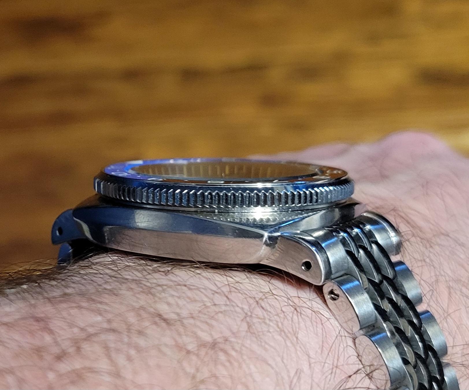 Polished Finish Stainless Steel Bezel with a Coin Edge for Seiko